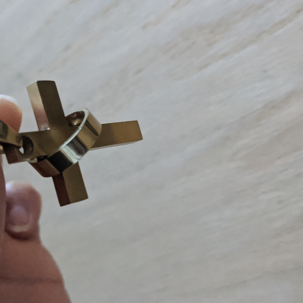 Solid Brass Cross Pendent Necklace - image 2